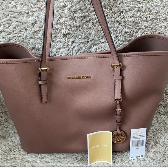 Michael Kors Jet Set Travel Tote Dusty Rose - Picture 2 of 5